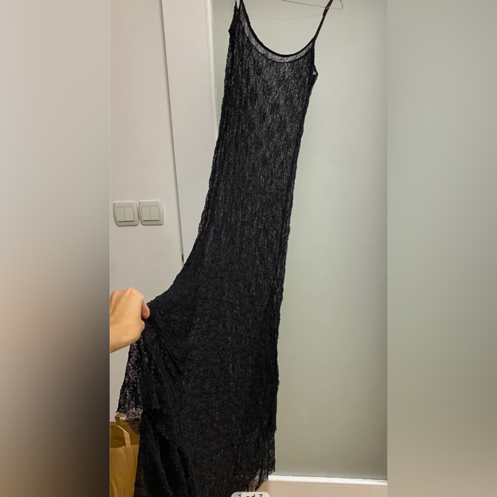 Zara Black Maxi Lace Dress